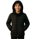 Chlapčenská bunda 4F JUNIOR DOWN JACKET-JWAW24TDJAM460-20S-DEEP BLACK · záber 1