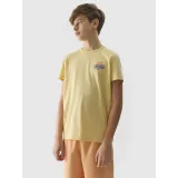Chlapčenské tričko s krátkym rukávom 4F JUNIOR TSHIRT-4FJWSS24TTSHM1136-73S-LIGHT LEMON · záber 2