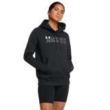 Dámska zateplená mikina s kapucňou UNDER ARMOUR Rival Fleece Wordmark Hoodie-BLK · záber 1