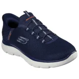 Pánska rekreačná obuv SKECHERS Summits High Range Slip-Ins M navy white · záber 1