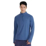 Pánske bežecké tričko s dlhým rukávom 4F LONGSLEEVE FNK-WSS25TFLOM327-32S-DENIM · záber 1