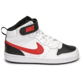 Chlapčenská rekreačná obuv NIKE Court Borough Mid 2 white black university red · záber 2