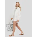 Dámska košeľa s dlhým rukávom FUNDANGO Athene Cover-up-100-white · záber 5