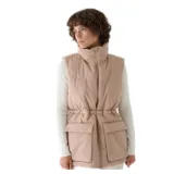 Dámska vesta 4F VEST JACKET-WAW24TVJAF135-83S-BEIGE · záber 1
