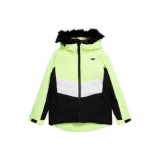 Dievčenská lyžiarska bunda 4F JUNIOR TECHNICAL JACKET-JAW23TTJAF296-72N-LEMON NEON · záber 1