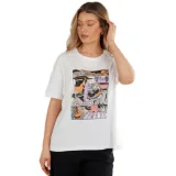 Dámske tričko s krátkym rukávom FUNDANGO Nissa T-shirt-100-white · záber 1