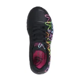 Dievčenská rekreačná obuv SKECHERS Uno Lite X JGoldCrown Lace Up K black multi · záber 4