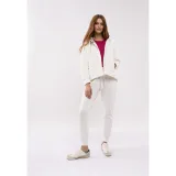 Dámska zateplená mikina so zipsom VOLCANO TIFFI-101-CREAM · záber 4