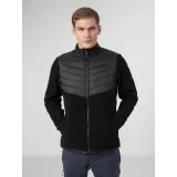 Pánska turistická flisová mikina so zipsom 4F MENS FLEECE PLM014A-20S-DEEP BLACK · záber 2