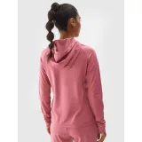 Dámska zateplená tréningová mikina so zipsom 4F SWEATSHIRT FNK-WAW24TFSWF406-53S-DARK PINK · záber 4