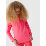 Dievčenská lyžiarska flisová mikina 4F JUNIOR FLEECE UNDERWEAR-JAW23UFLEF033-55S-HOT PINK · záber 2