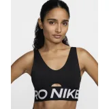 Dámska tréningová športová podprsenka NIKE PRO W NP INDY PLUNGE BRA BOLD-010 BLACK WHITE WHITE · záber 4