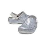 Dievčenské kroksy (rekreačná obuv) CROCS Baya Glitter Clog T silver · záber 5