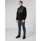 Pánska turistická flisová mikina so zipsom 4F MENS FLEECE PLM014A-20S-DEEP BLACK · záber 3