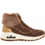 Dámske členkové zimné topánky SKECHERS Uno Rugged Zip Up taupe gold · záber 1