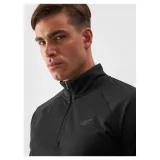 Pánska zateplená lyžiarska mikina s 1 2 zipsom 4F BRUSHED UNDERWEAR-WAW24UBRUM076-20S-DEEP BLACK · záber 2