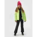 Dievčenská lyžiarska bunda 4F JUNIOR TECHNICAL JACKET-JAW23TTJAF293-72N-LEMON NEON · záber 4