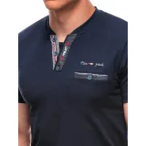 Pánske tričko s krátkym rukávom s v-výstrihom OMBRE T-shirt S1991 navy · záber 2