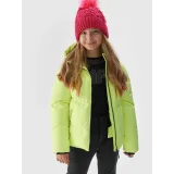 Dievčenská lyžiarska bunda 4F JUNIOR TECHNICAL JACKET-JAW23TTJAF293-72N-LEMON NEON · záber 2