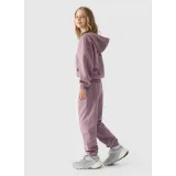 Dievčenské tepláky 4F JUNIOR TROUSERS-JWAW24TTROF754-51S-VIOLET · záber 2