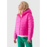 Dievčenská bunda 4F JUNIOR DOWN JACKET-JWAW24TDJAF449-55S-HOT PINK · záber 3