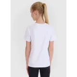 Dievčenské tréningové tričko s krátkym rukávom 4F JUNIOR TSHIRT FNK F1185-10S-WHITE · záber 3