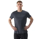 Pánske tréningové tričko s krátkym rukávom 4F TSHIRT FNK-WSS24TFTSM599-20M-DEEP BLACK MELANGE · záber 1