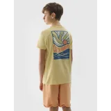 Chlapčenské tričko s krátkym rukávom 4F JUNIOR TSHIRT-4FJWSS24TTSHM1136-73S-LIGHT LEMON · záber 3
