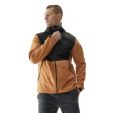 Pánska turistická softshellová bunda 4F SOFTSHELL JACKET-AW23TSOFM155-82S-LIGHT BROWN · záber 1