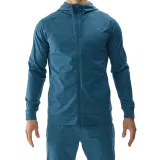 Pánska tréningová mikina so zipsom 4F SWEATSHIRT FNK-WAW24TFSWM404-46M-TEAL MELANGE · záber 4