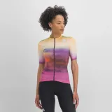 Dámsky cyklistický dres s krátkym rukávom SPORTFUL Flow supergiara w jersey, carmine rose yellow · záber 2