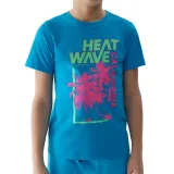 Chlapčenské tričko s krátkym rukávom 4F JUNIOR TSHIRT-4FJWSS24TTSHM1137-33S-BLUE · záber 3