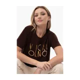 Dámske tričko s krátkym rukávom VOLCANO MADAME-500-BROWN · záber 2