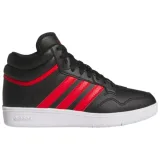 Chlapčenská rekreačná obuv ADIDAS Hoops 4.0 Mid Jr core black better scarlet cloud white · záber 1