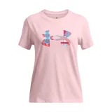 Dievčenské tričko s krátkym rukávom UNDER ARMOUR UA Big Logo UA Fill SS-PNK · záber 1