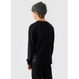 Chlapčenské tričko s dlhým rukávom 4F JUNIOR LONGSLEEVE-JWAW24TLONM294-20S-DEEP BLACK · záber 3