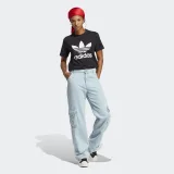 Dámske tričko s krátkym rukávom ADIDAS ORIGINALS TREFOIL TEE-BLACK · záber 4