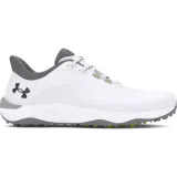 Pánske golfové topánky s hrotmi UNDER ARMOUR UA Drive Pro SL Wide white white metallic gun metal · záber 1