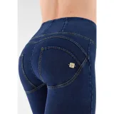 Dámske jeggings nohavice FREDDY WR.UP® skinny high waist push up jeggings in organic fabric-Blue · záber 4