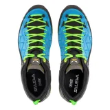 Pánska nízka turistická obuv SALEWA Mountain Trainer 2 GTX M blue danube fluo green · záber 4