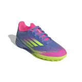 Chlapčenské futbalové kopačky turfy ADIDAS F50 League Jr TF blue fusion lucid lemon lucid pink · záber 3