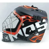 Florbalová maska MPS PRO FLAME - Black Orange Chrome · záber 3