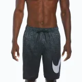 Pánske plavky NIKE SWIM Grid Swoosh Breaker 9 inch-001-Black · záber 5