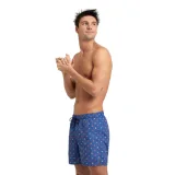 Pánske plavky ARENA MENS BEACH BOXER ALLOVER-540-grey blue microflowers multi · záber 1