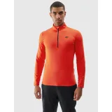 Pánska zateplená lyžiarska mikina s 1 2 zipsom 4F BRUSHED UNDERWEAR-AW23UBRUM035-62S-RED · záber 2