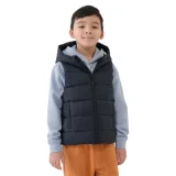 Chlapčenská vesta s kapucňou 4F JUNIOR VEST JACKET-JWSS25TVJAM169-20S-BLACK · záber 1