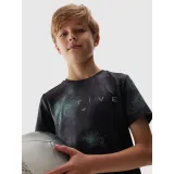 Chlapčenské tréningové tričko s krátkym rukávom 4F JUNIOR TSHIRT FNK-4FJWSS24TFTSM694-41A-GREEN ALLOVER · záber 5