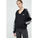 Dámska mikina so zipsom ADIDAS W 3S FT FZ S HD-IC8781-Black · záber 2