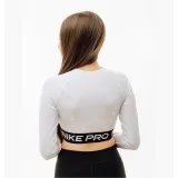 Dámske tréningové tričko s dlhým rukávom NIKE PRO DF 365 CROP LS-100 WHITE BLACK · záber 3