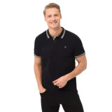 Pánske polo tričko s krátkym rukávom VOLCANO HARPER-600-NAVY · záber 1